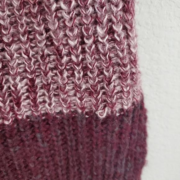 Knox Rose burgundy cowlneck cable knit sweater NWT - Picture 6 of 9